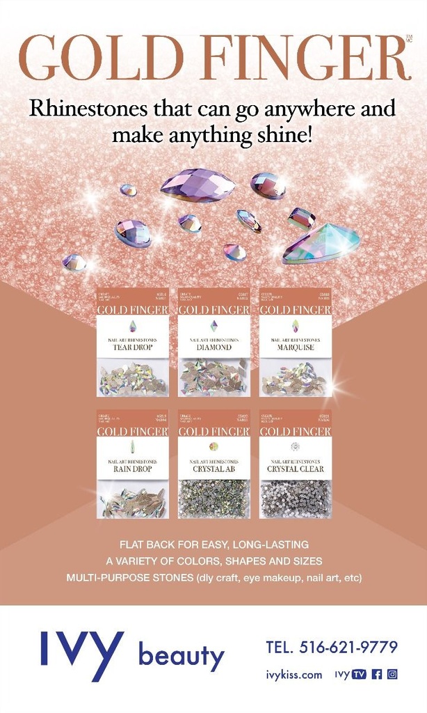 GOLDFINGER NAIL RHINESTONES BANNER