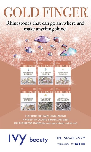 [ZNA25] GOLDFINGER NAIL RHINESTONES BANNER